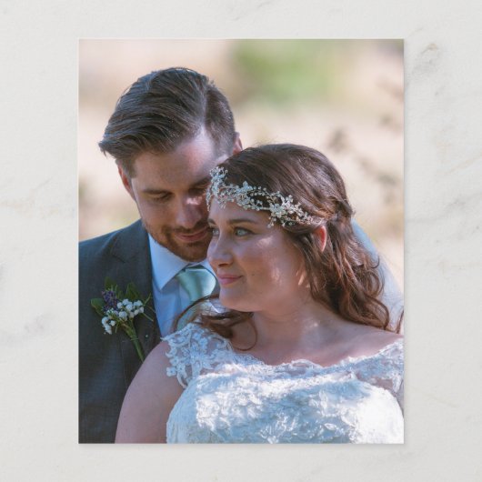 BEGROTING | Autumn Florals Weddenschap Foto bedank (Achterkant)