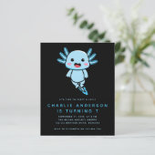 Begroting Axolotl Kind Birthday Party Invitation (Staand voorkant)