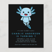 Begroting Axolotl Kind Birthday Party Invitation (Voorkant)