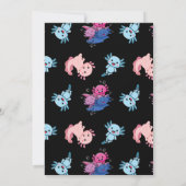 Begroting Axolotl Kind Birthday Party Invitation Kaart (Achterkant)