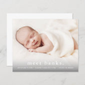 Begroting Baby 3 Aankondiging van geboorte foto's (Voorkant / Achterkant)