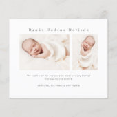 Begroting Baby 3 Aankondiging van geboorte foto's (Achterkant)