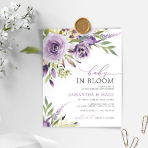 BEGROTING Baby Bloom Floral Baby shower Invitation