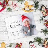 BEGROTING Baby Eerste kerstscript Aangepaste foto