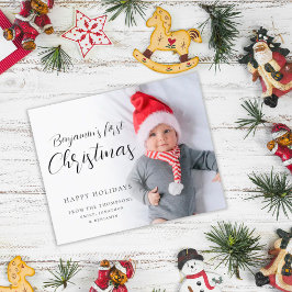 BEGROTING Baby Eerste kerstscript Aangepaste foto