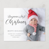 BEGROTING Baby Eerste kerstscript Aangepaste foto (Voorkant)