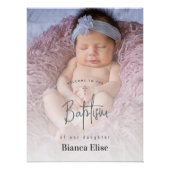 begroting | Baby Foto doop welkomstbord Poster (Voorkant)