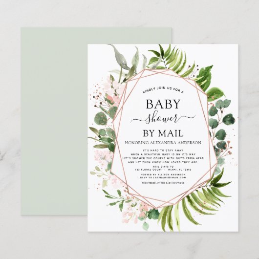 Begroting Baby shower door Mail Greenery Eucalyptu (Voorkant / Achterkant)