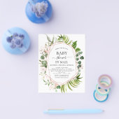 Begroting Baby shower door Mail Greenery Eucalyptu Flyer (Enkel)