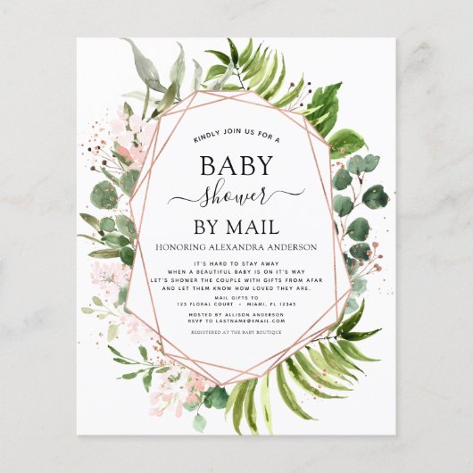 Begroting Baby shower door Mail Greenery Eucalyptu Flyer (Voorkant)