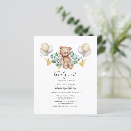 Begroting Baby shower Eucalyptus Greenery (Staand voorkant)