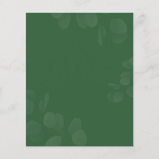 Begroting Baby shower Eucalyptus Greenery (Achterkant)