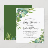 Begroting Baby shower Eucalyptus Greenery (Voorkant / Achterkant)