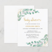 Begroting Baby shower Eucalyptus Greenery (Voorkant / Achterkant)