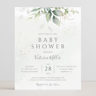 Begroting Baby shower Eucalyptus Greenery