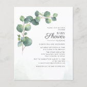 Begroting Baby shower Eucalyptus Greenery (Voorkant)