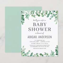 Begroting Baby shower Eucalyptus Greenery