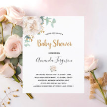 Begroting Baby shower florale eucalyptus greenery