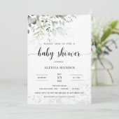 Begroting Baby shower Genderneutrale groen Kaart (Staand voorkant)