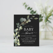 Begroting Baby shower Greenery Eucalyptus Invitati (Staand voorkant)