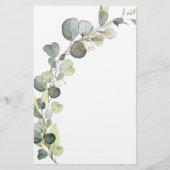 Begroting Baby shower Greenery Eucalyptus Invitati (Achterkant)