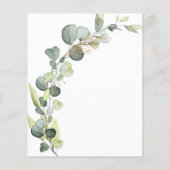 Begroting Baby shower Greenery Eucalyptus Invitati Flyer (Achterkant)