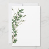 Begroting Baby shower Greenery Eucalyptus Invitati Kaart (Achterkant)