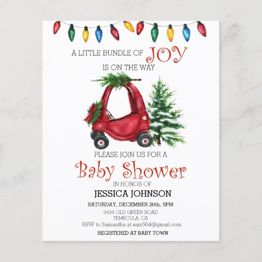 Begroting Baby shower kerstmis (Voorkant)