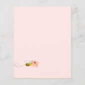 Begroting Baby shower roze hommel bijenbloem (Achterkant)