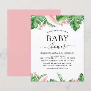 Begroting Baby shower Tropische palmsteun Waterver