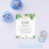 Begroting Baby shower Tropische palmsteun Waterver Flyer (Enkel)
