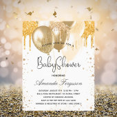 Begroting baby shower witte glitterballonnen