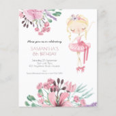 Begroting Ballerina Florals Girl 8ste verjaardag (Voorkant)