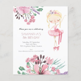 Begroting Ballerina Florals Girl 8ste verjaardag