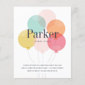 Begroting ballonbons verjaardagsfeest (Voorkant)