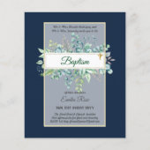 Begroting BAPTISM Christening Greenery Leaves Invi (Voorkant)