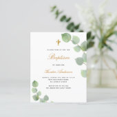 Begroting baptisme eucalyptus gouden blauwe jongen (Staand voorkant)