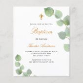 Begroting baptisme eucalyptus gouden blauwe jongen (Voorkant)