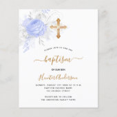 Begroting Baptisme lichtblauwe bloemenjongen wit (Voorkant)