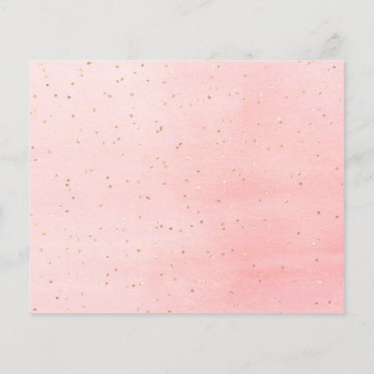 Begroting baptisme roze goudsparken foto bedankt (Achterkant)