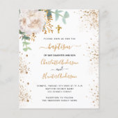 Begroting baptisme tweeling eucalyptus florale uit (Voorkant)