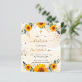 Begroting baptisme zonnebloemen eucalyptusgoud gli (Staand voorkant)