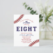 Begroting Baseball 8e uitnodiging (Staand voorkant)