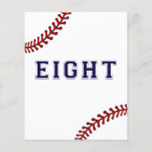 Begroting Baseball 8e uitnodiging (Achterkant)