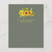 BEGROTING Bedankt U Funeral Herdenkingskaart Sjabl (Achterkant)