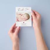 Begroting bedankt voor baby foto geboorteaankondig flyer (Hand)