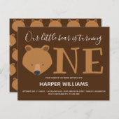 Begroting Beer één Baby eerste uitnodiging (Voorkant / Achterkant)