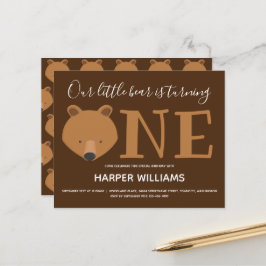 Begroting Beer één Baby eerste uitnodiging