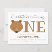 Begroting Beer één Baby eerste uitnodiging (Voorkant)