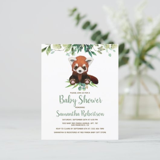 Begroting Beer Neutraal Baby shower uitnodiging (Staand voorkant)